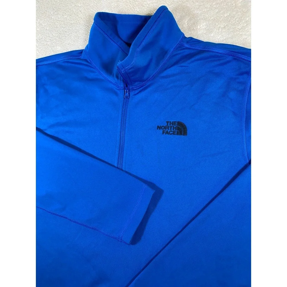 The North Face Fleece 1/4 Zip Pullover Men's M Blue Long Sleeve Top
